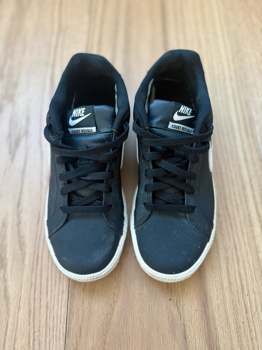 Nike Black and White Court Royale Low-Top Sneakers